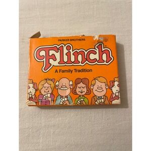 Vintage Parker Brothers Flinch Card Game A Family Tradition‎ Complete Open Box